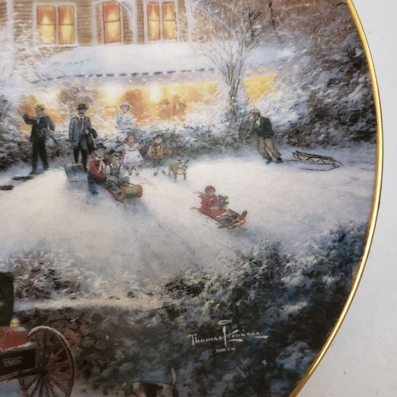 Thomas Kinkade Plate All Friends are Welcome - Picture 4 of 7